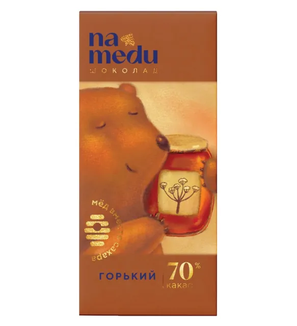 Шоколад на меду Горький 70% 70 г