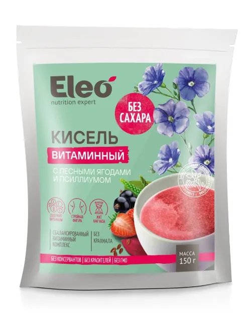 Кисель витаминный с ягодами и псиллиумом 150 г